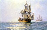 Famous Royal Paintings - The Royal Charles on Sunlit Waters